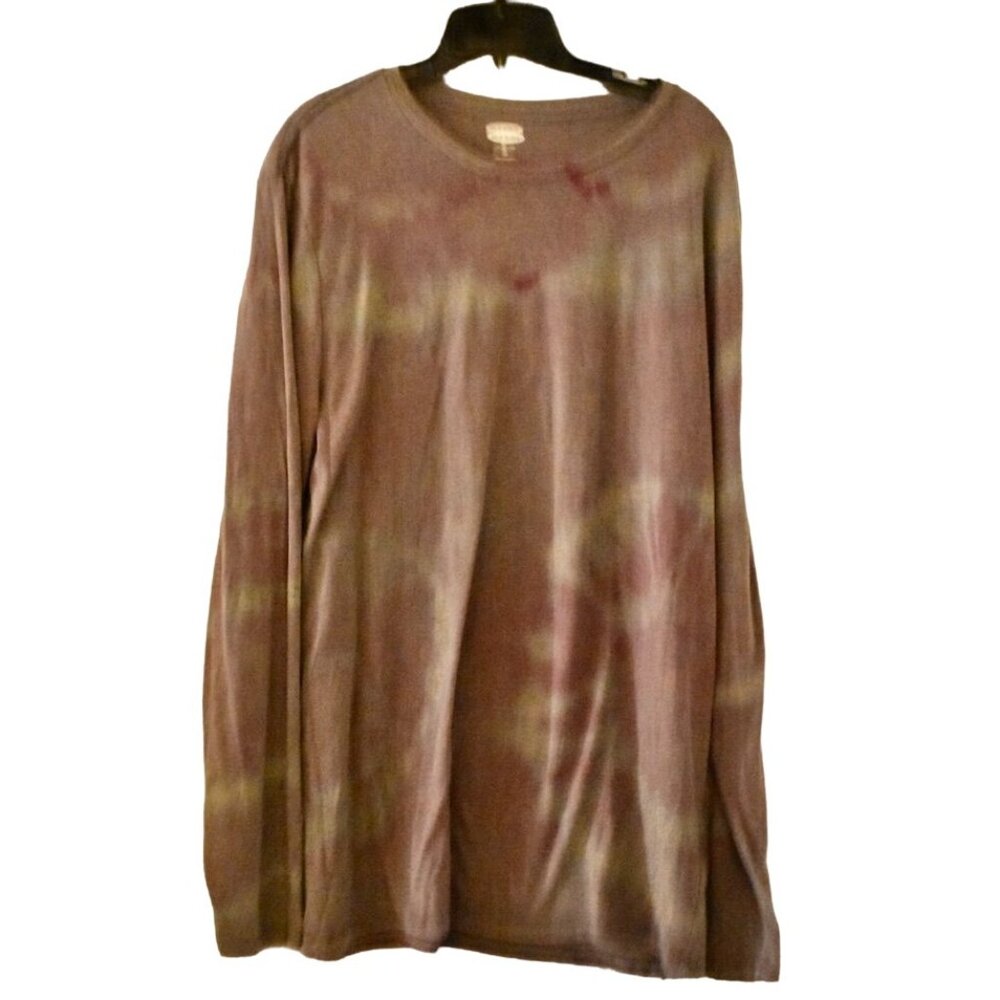 Men's Old Navy Custom Bleach Dye Long Sleeve T-shirt Size XL Tall